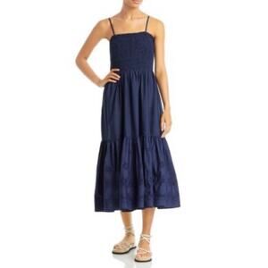 aqua Sleeveless Smocked Eyelet Dress - 100% Exclusive blue Large